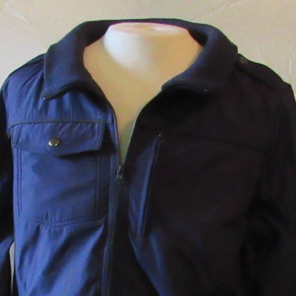 Baubax Blue Winter Bomber Jacket Size Large Excellent Condition - NO HOOD - Picture 1 of 9